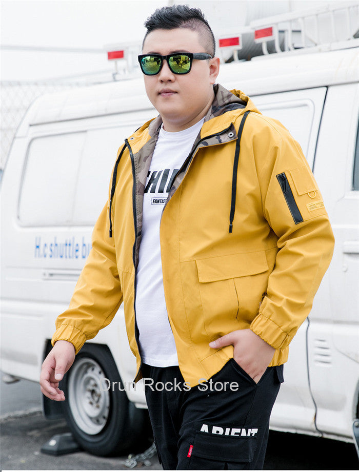 Lightweight Cotton Bomber Jacket - Mustard Yellow Utility Outerwear