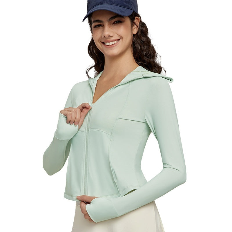 Ice Cool Sun Protection Hoodie - Slim Fit UPF Zip Up
