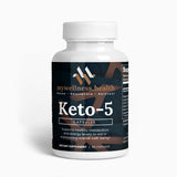 Keto-5 Natural Ketosis Fat Burner Supplement by mywellness.health, 60 capsules, clean formula with caffeine anhydrous.