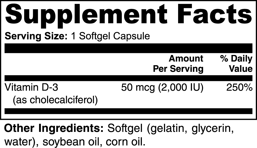 Vitamin D3 2.000 IE