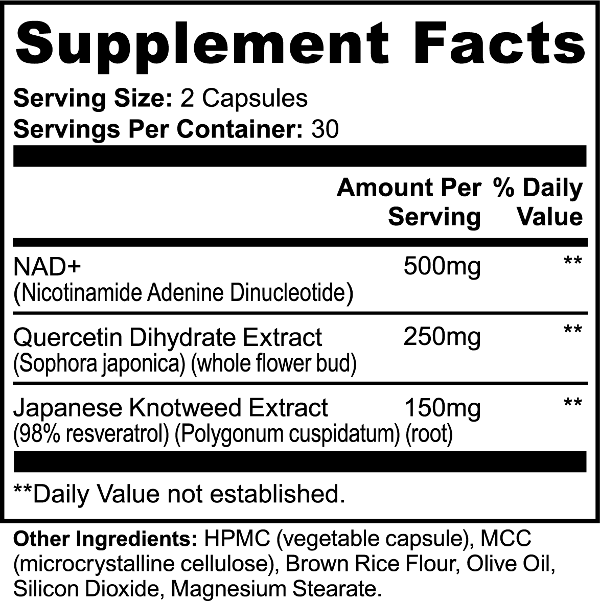 Green capsule supplement with NAD+, Quercetin, and Resveratrol by mywellness.health for cellular health.