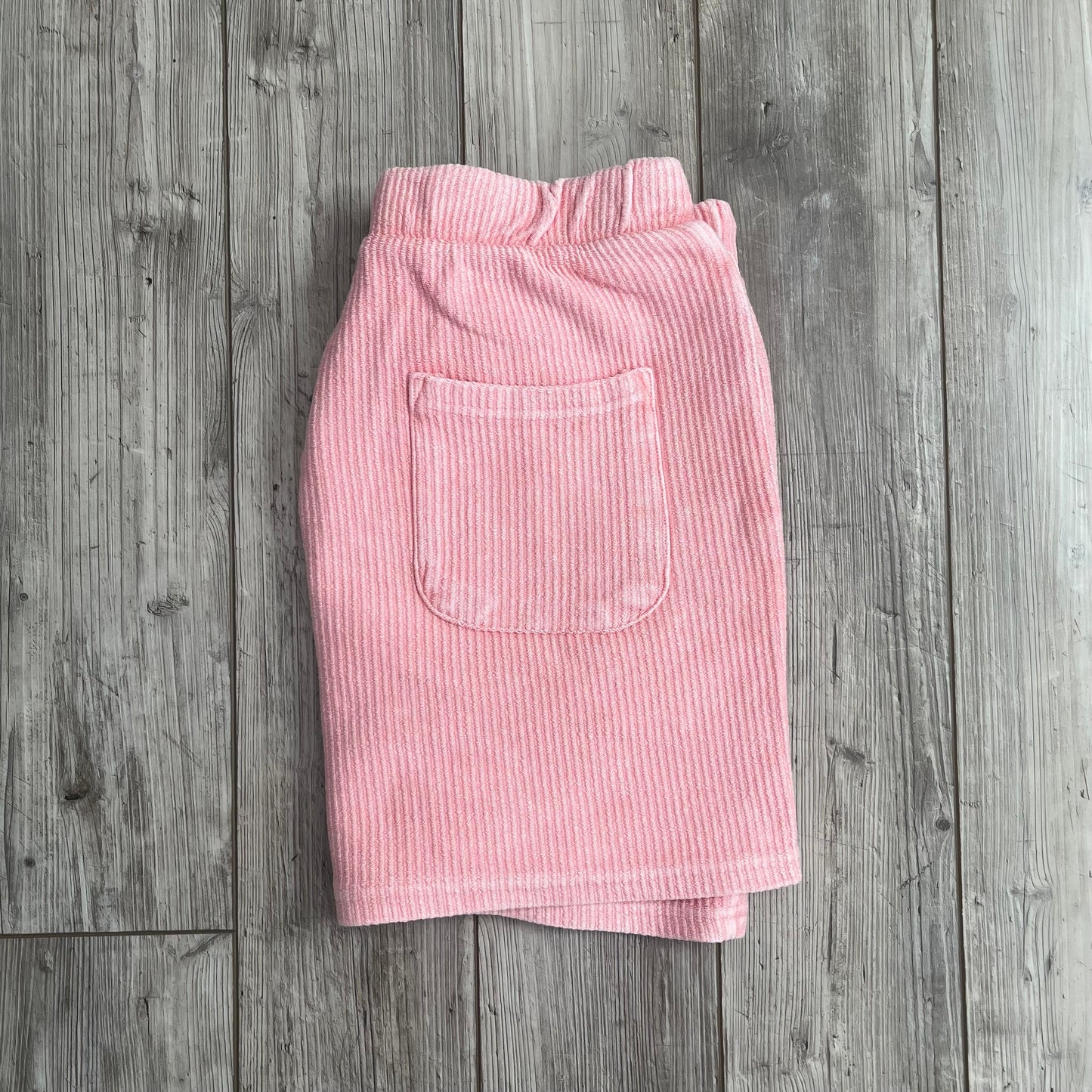Blossom pink corded shorts by Ivy + Cloth, featuring a casual and comfortable design.
