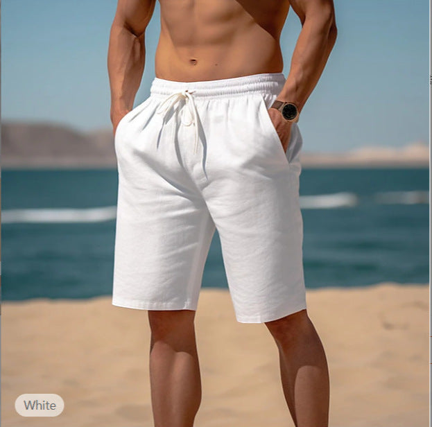 Summer Cotton-Linen Beach Shorts