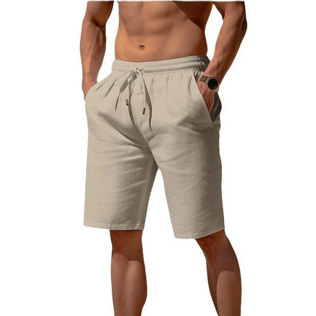 Summer Cotton-Linen Beach Shorts