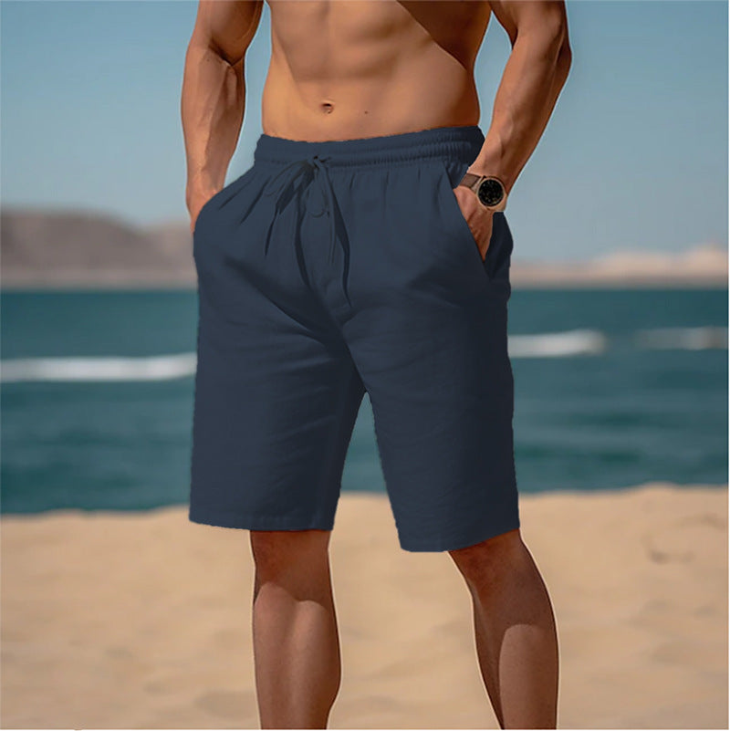 Summer Cotton-Linen Beach Shorts