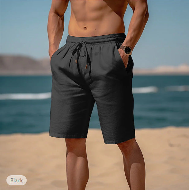 Summer Cotton-Linen Beach Shorts