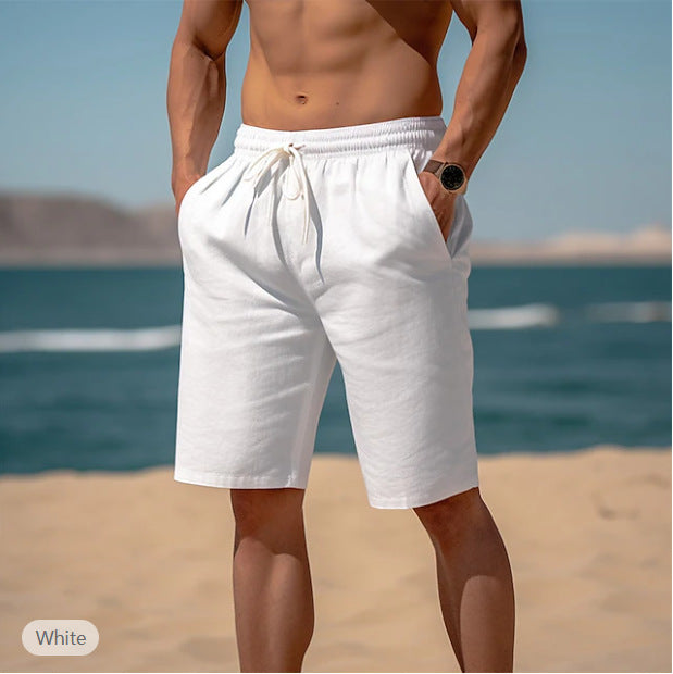 Summer Cotton-Linen Beach Shorts