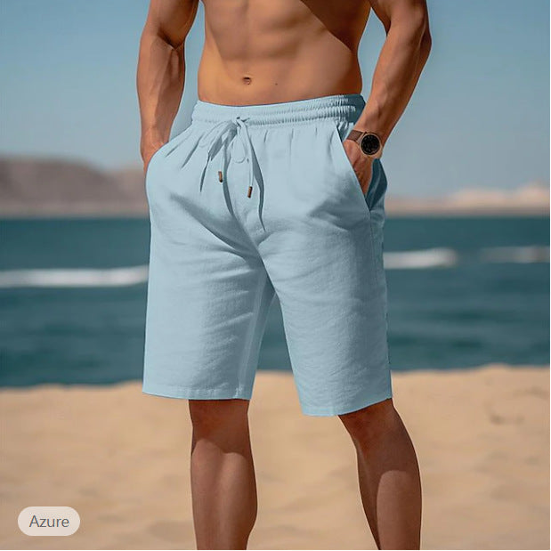 Summer Cotton-Linen Beach Shorts