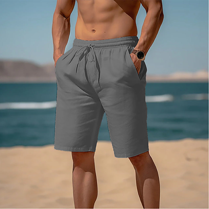 Summer Cotton-Linen Beach Shorts