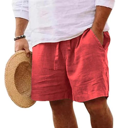 Kurze, leichte Strandshorts aus Baumwolle für Herren