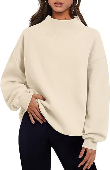 White solid color pullover sweatshirt by Alabaster, perfect for casual layering and everyday comfort.