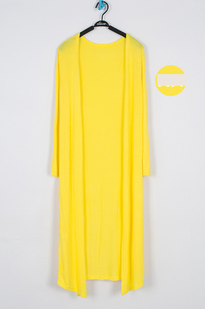 Lightweight Modal Drape Cardigan - Open Front Long Sleeve