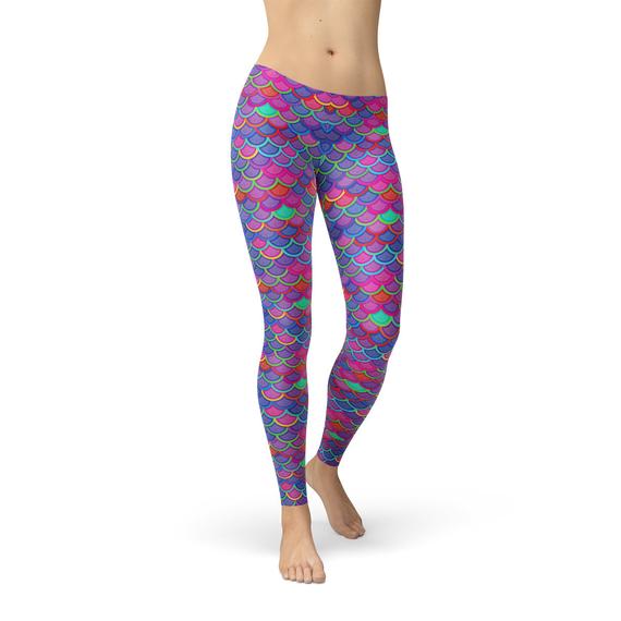 Stunning Pink-Purple Mermaid Leggings