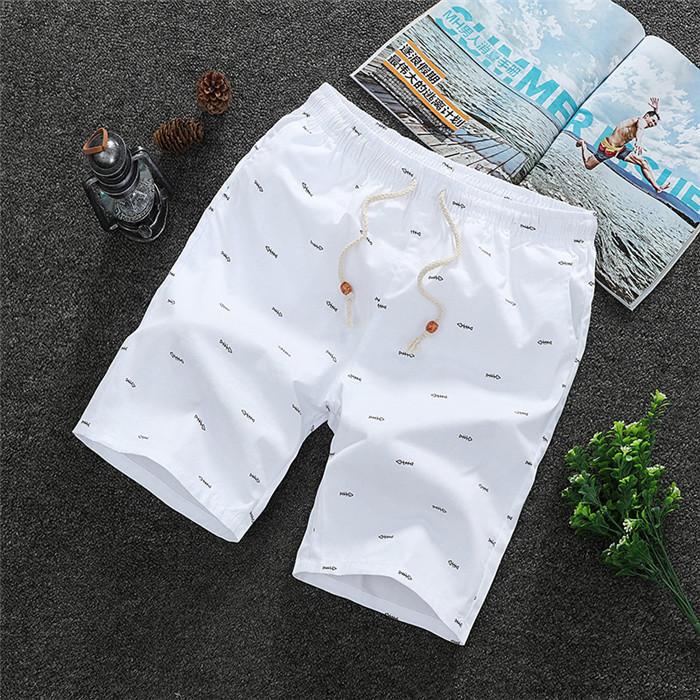 Pantalones cortos casuales sencillos para hombre 2020 hasta la rodilla