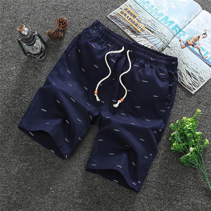 Pantalones cortos casuales sencillos para hombre 2020 hasta la rodilla
