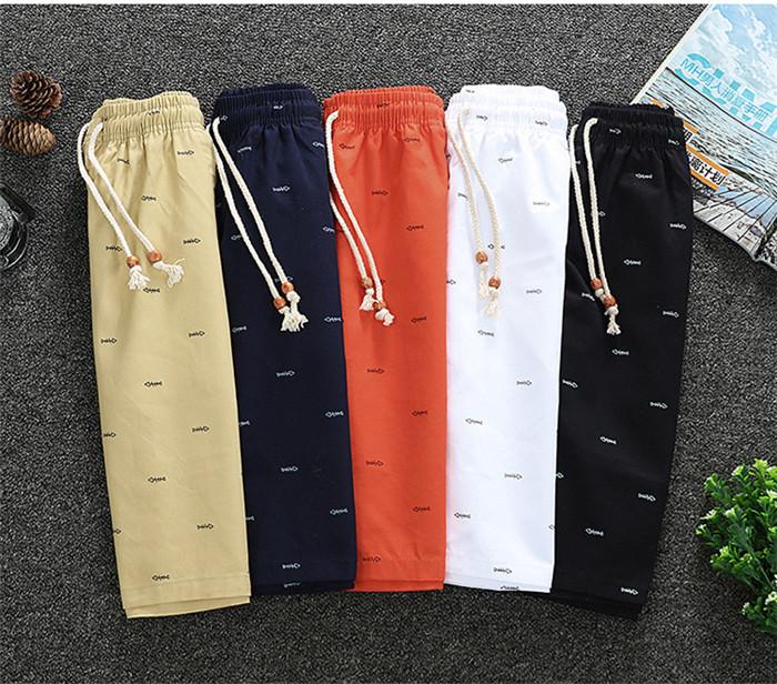 Pantalones cortos casuales sencillos para hombre 2020 hasta la rodilla