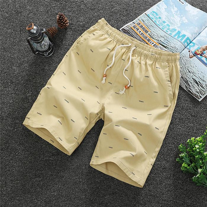 Pantalones cortos casuales sencillos para hombre 2020 hasta la rodilla