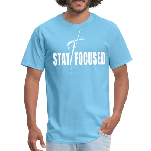 Herren T-Shirt - Bleiben Sie konzentriert, motivierende Inspiration