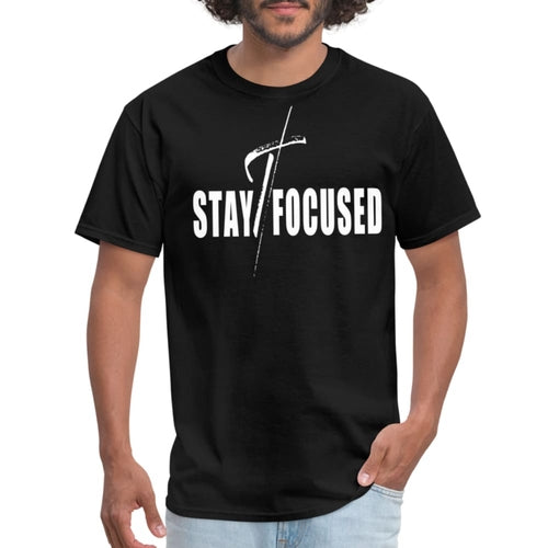 Herren T-Shirt - Bleiben Sie konzentriert, motivierende Inspiration