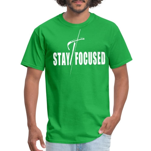 Herren T-Shirt - Bleiben Sie konzentriert, motivierende Inspiration