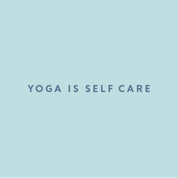 Oatmeal sweatshirt with 'Yoga Is Self Care' text, by Ivy + Cloth, perfect for comfort and wellness.