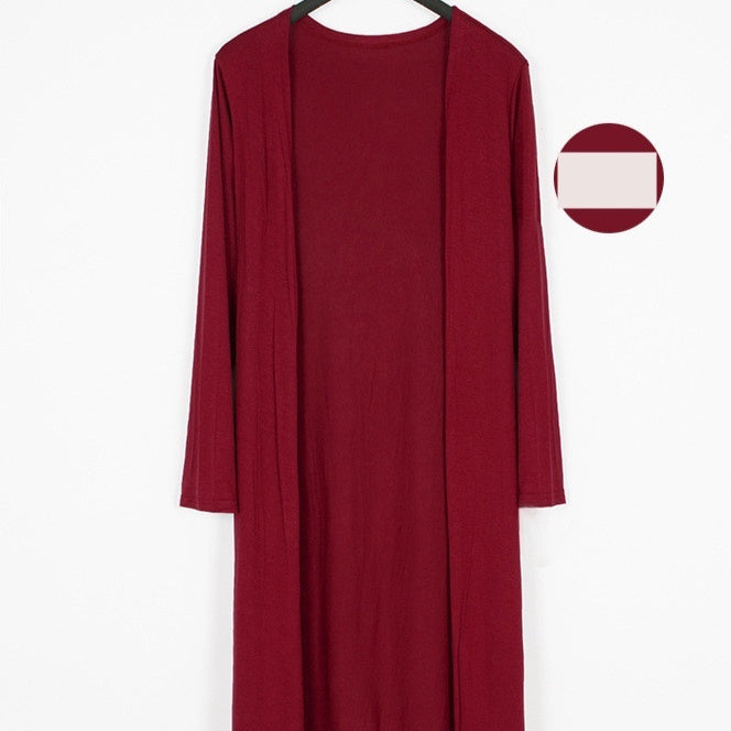 Lightweight Modal Drape Cardigan - Open Front Long Sleeve