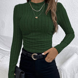Women’s Ribbed Knit Slim Fit Base Tee