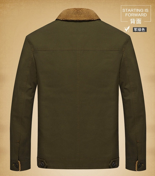 Winter Plus Velvet Air Force-Inspired Cotton Jacket