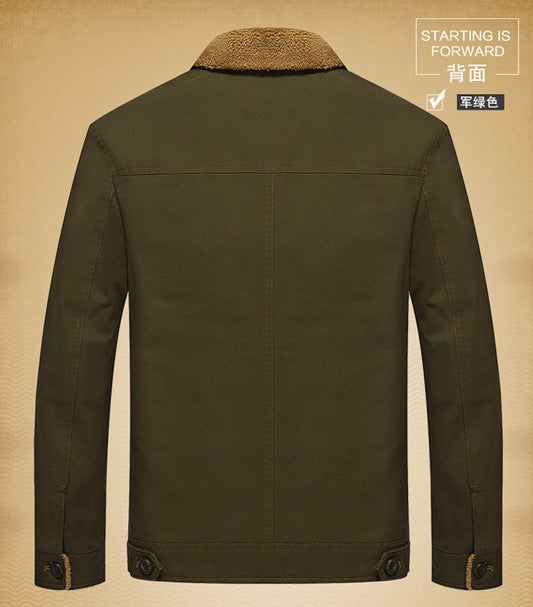 Winter Plus Velvet Air Force-Inspired Cotton Jacket