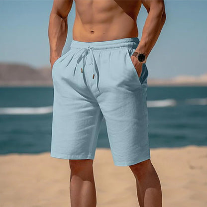 Summer Cotton-Linen Beach Shorts