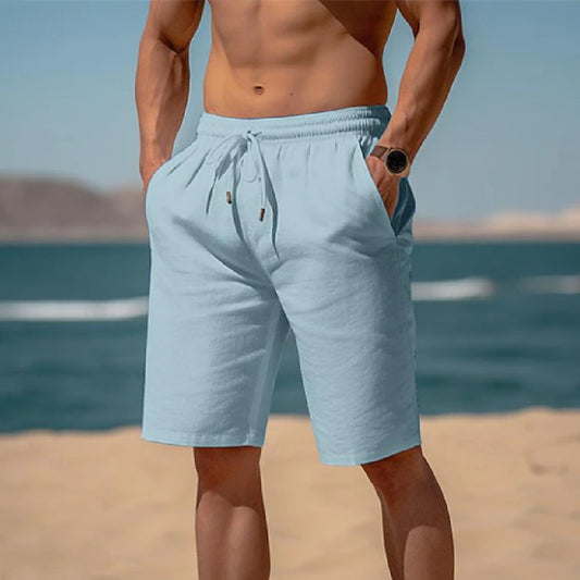 Summer Cotton-Linen Beach Shorts
