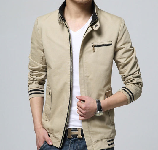 Urban Edge Washed Cotton Jacket for Men