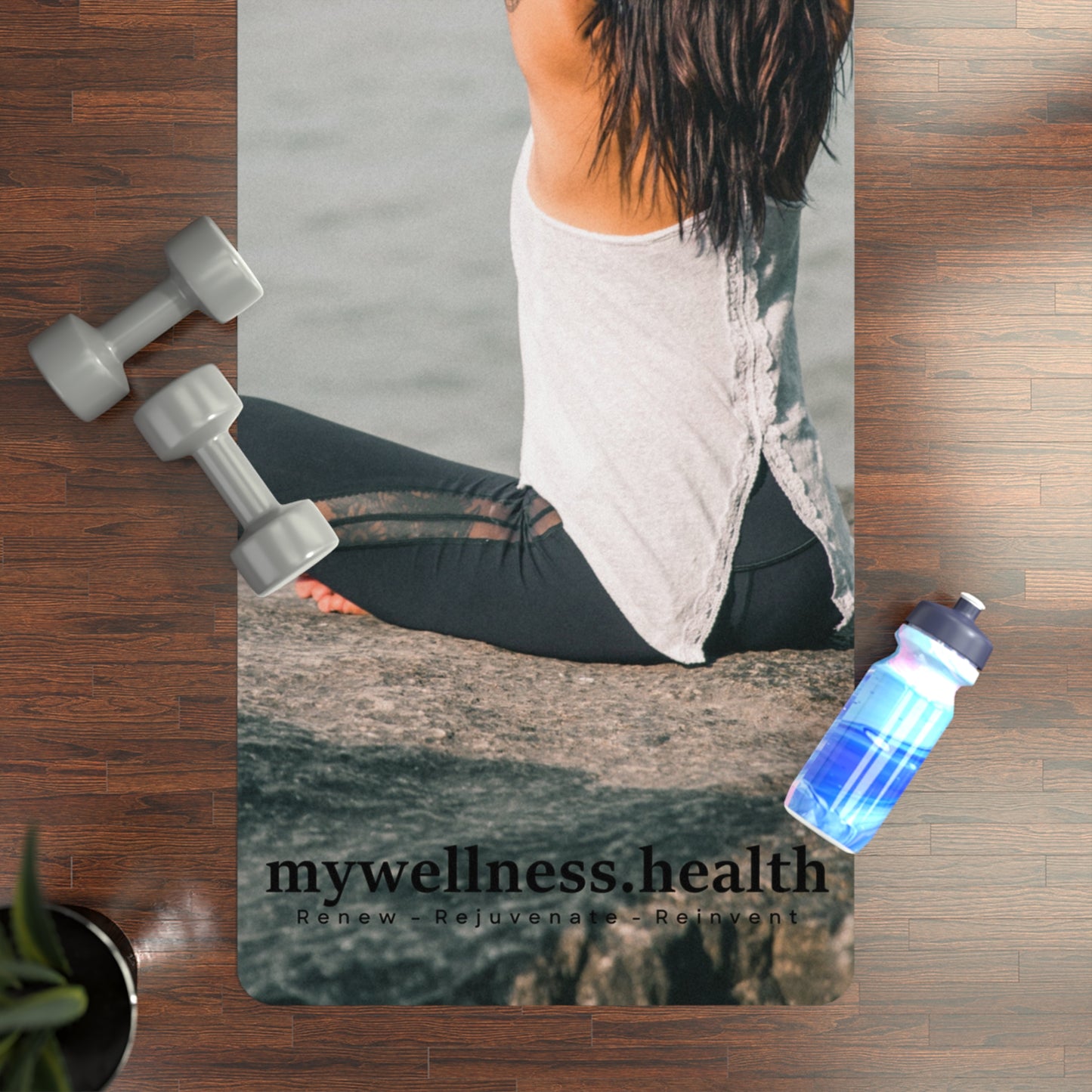 mywellness.health Seize the Day Yoga Mat w/ Carry Strap
