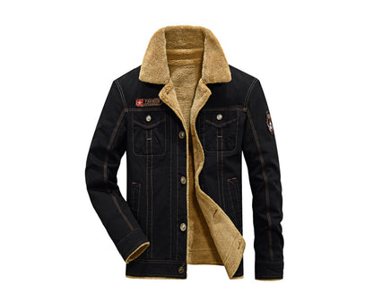 Winter Plus Velvet Air Force-Inspired Cotton Jacket