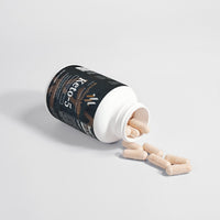 Keto-5 Natural Ketosis Fat Burner Supplement by mywellness.health in a bottle with 60 capsules, featuring clean formula and 