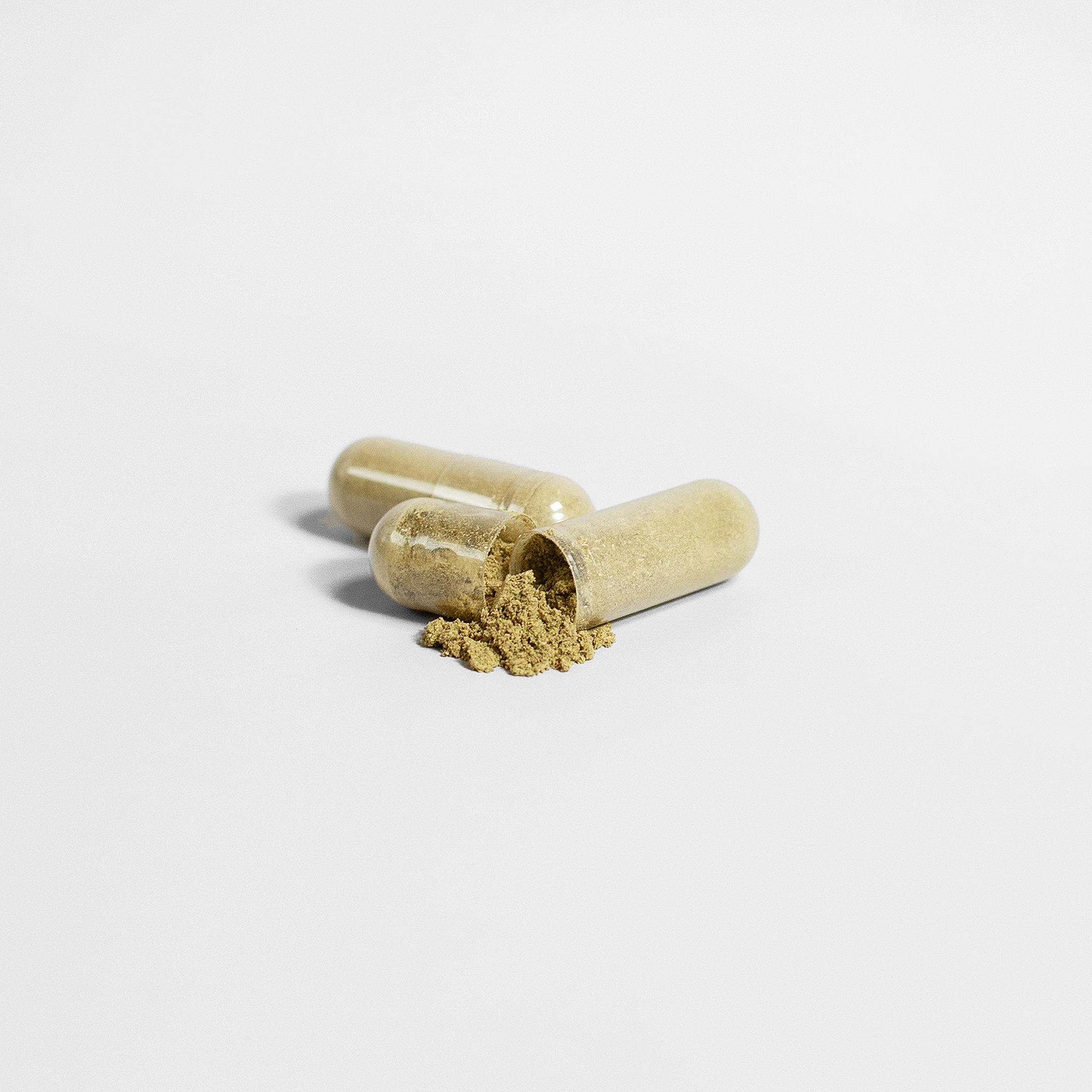 Green Moringa Pure Organic Leaf Capsules in a clear bottle by mywellness.health, allergen-free and clean-label supplement