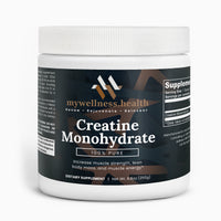 Unflavored Pure Creatine Monohydrate Powder in a 250g container by mywellness.health