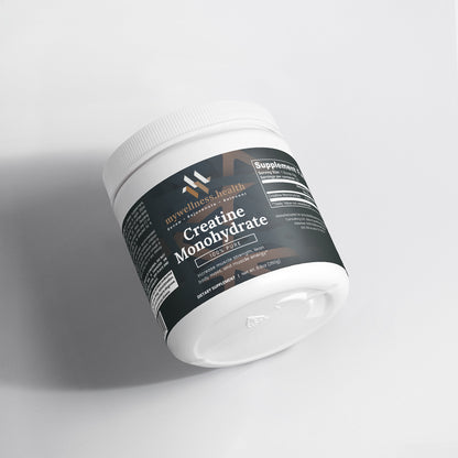 Unflavored Pure Creatine Monohydrate Powder in a 250g container by mywellness.health