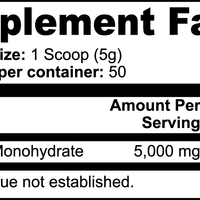 Unflavored Pure Creatine Monohydrate Powder in a 250g container by mywellness.health