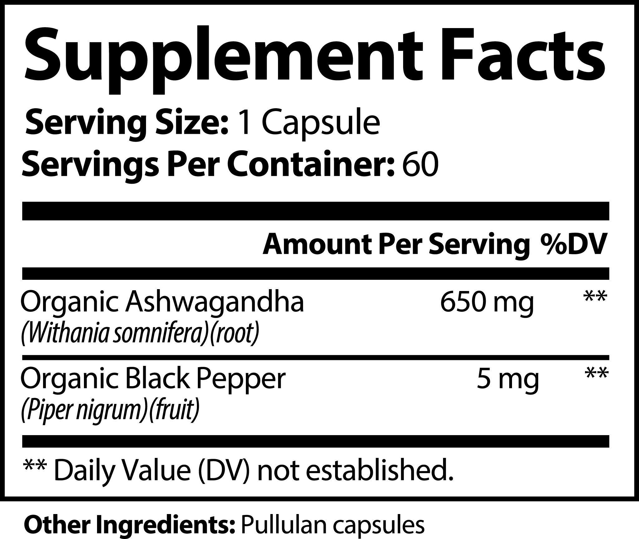 Green bottle of organic Ashwagandha root capsules by mywellness.health for natural stress support