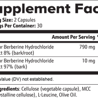 Green and white bottle of mywellness.health Berberine Supplement 97% Extract for natural blood sugar support