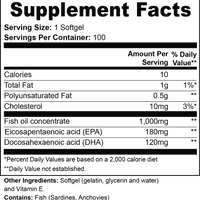 Premium Omega-3 fish oil softgels in a clear bottle by mywellness.health, labeled for EPA DHA support.