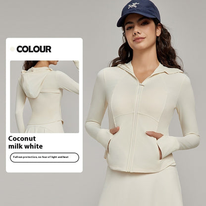 Ice Cool Sun Protection Hoodie - Slim Fit UPF Zip Up