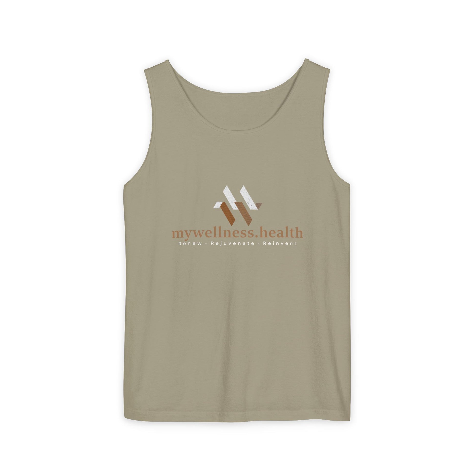 Light green women's cotton tank top made from sustainable ring-spun US cotton by mywellness.health