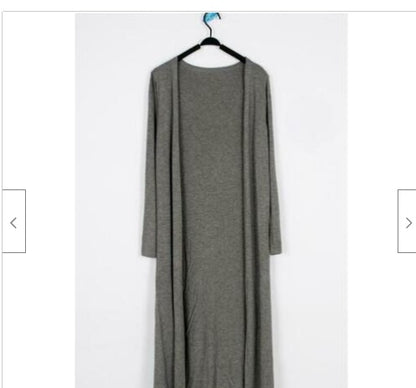 Lightweight black modal drape cardigan with open front and long sleeves by Alabaster