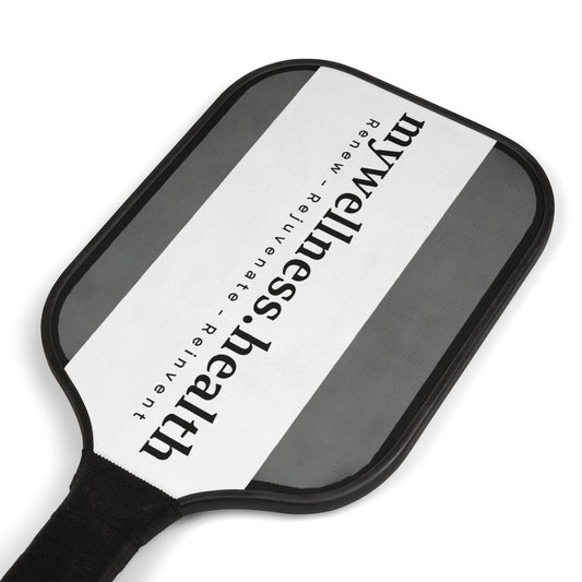 Lightweight pickleball set with paddles, balls, and carrying case by mywellness.health, suitable for all ages.