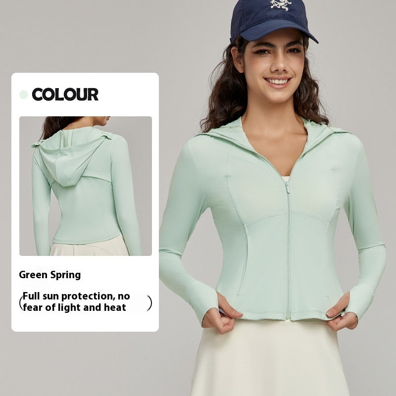 Ice Cool Sun Protection Hoodie - Slim Fit UPF Zip Up