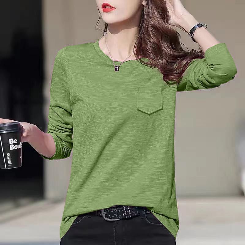 Slub Cotton Long Sleeve Tee - Soft Breathable Relaxed Fit Shirt