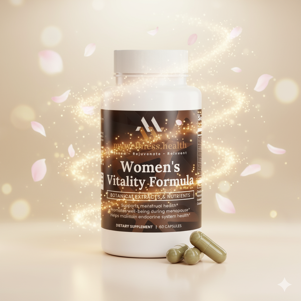 Women’s Vitality Formula capsules by mywellness.health for natural hormonal balance