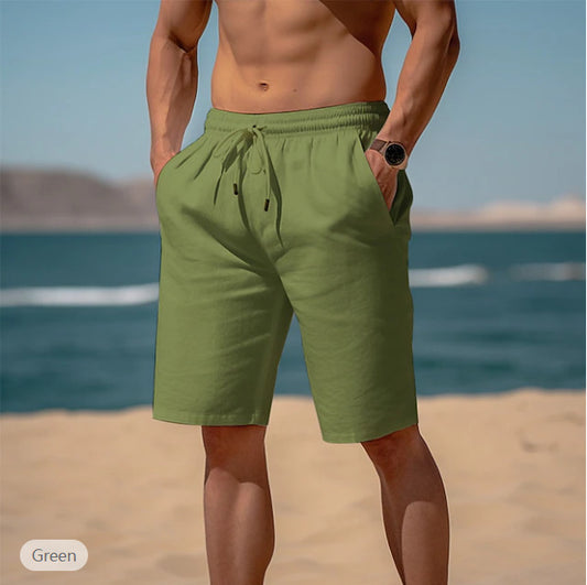 Summer Cotton-Linen Beach Shorts